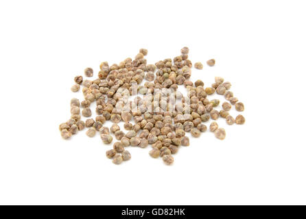 Les graines d'épinards, isolé sur fond blanc Banque D'Images