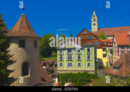 Meersburg, château, Lac de Constance, Constance, Bade-Wurtemberg, Allemagne, Europe Banque D'Images