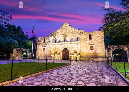 L'Alamo à San Antonio, Texas, USA. Banque D'Images