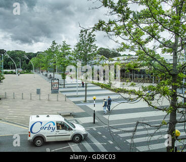 James Ashworth VC square, Corby, Angleterre. Banque D'Images