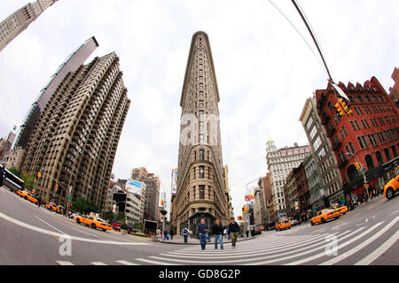 Flat Iron building facade, considéré comme l'un des premiers gratte-ciel jamais construit à New York Banque D'Images