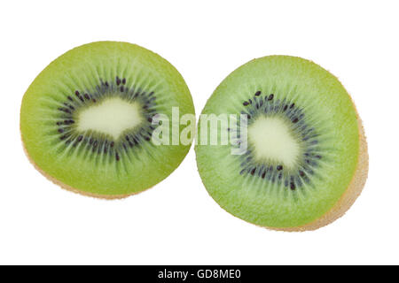 Les kiwis isolé sur fond blanc Banque D'Images