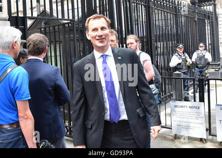 Downing Street, London, UK. 14 juillet 2016. Nouveau cabinet arrivées et départs à Downing Street © Matthieu Chattle Banque D'Images