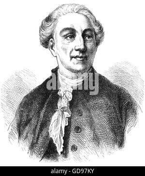Jacques Necker (1732 - 1804 a été un homme d'État français de naissance, et le ministre des Finances de Louis XVI, un poste qu'il a occupé jusqu'à la Révolution Française en 1789. Banque D'Images