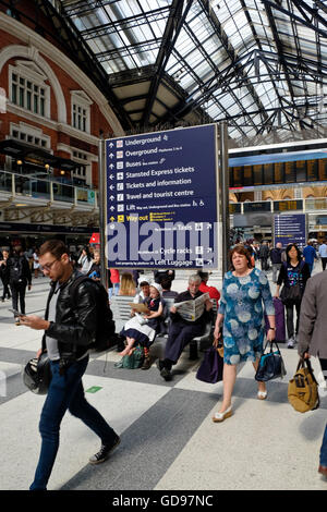 La gare de Liverpool Street, également connu sous le nom de London Liverpool Street Banque D'Images