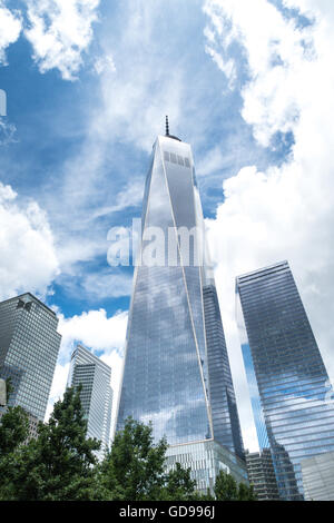 One World Trade Center et le World Financial Center, Manhattan, New York, USA Banque D'Images