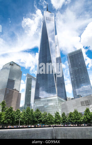 One World Trade Center et le World Financial Center, Manhattan, New York, USA Banque D'Images