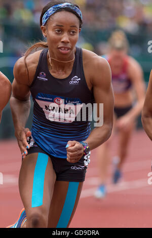 Eugene, États-Unis. 10 juillet, 2016. Nwaba Barbara remporte l'heptathlon Femmes à l'USATF 2016 Essais olympiques à Hayward Historique Fie Banque D'Images