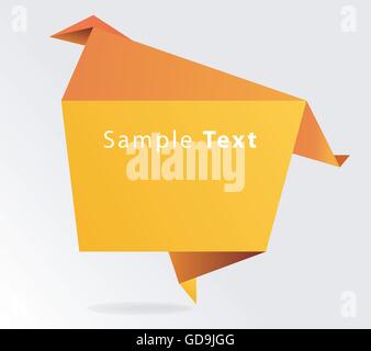 Vector - Résumé L'origami speech bubble Illustration de Vecteur