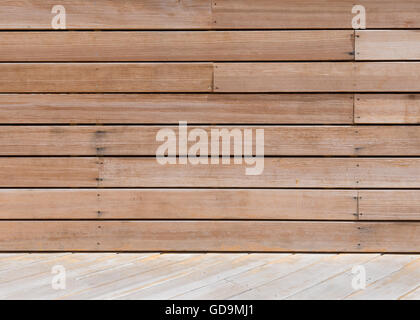 La texture du mur terrasses croise en diagonale avec plancher en bois Banque D'Images