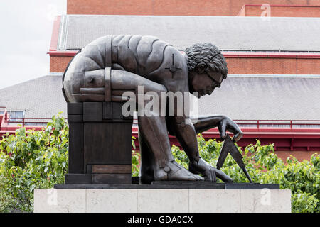 Newton après William Blake la statue à l'extérieur de la British Library à Londres par Eduardo Paolozzi Banque D'Images