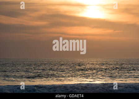 Costa Rica, Guanacaste, Playa Junquillal, coucher de soleil sur la plage de Junquillal Banque D'Images