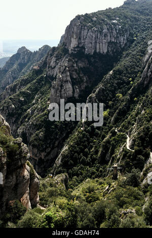 Montagnes Montserrat spectaculaire. Espagne Banque D'Images