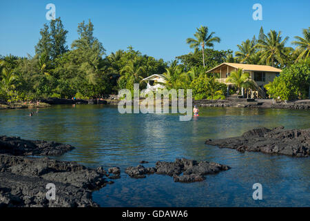 USA,Europa,,Hawaii, Big Island,Côte de Puna,Kapoho Tide Pools Banque D'Images