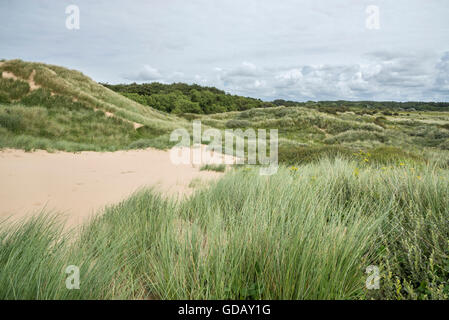 L'immense dunes à Formby point de la côte de Merseyside. Banque D'Images