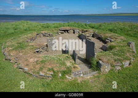 La mise en page de Chambre 3 dans l'Orkney Barnhouse colonie à Sternness par le Loch d'Harray. 10 599 SCO Banque D'Images