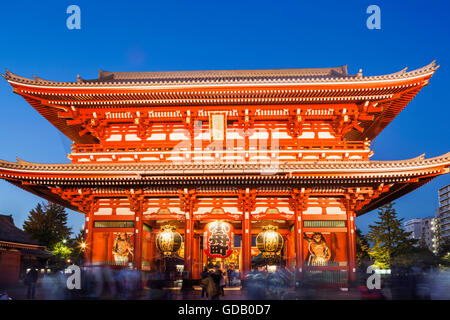 Le Japon, Honshu, Tokyo, Asakusa, Temple Sensoji aka d'Asakusa Kannon, Temple Gate Banque D'Images