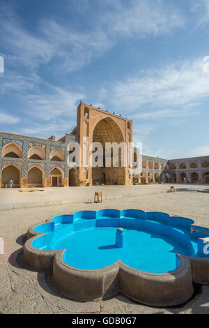 L'Iran Ispahan,Ville,Masjed-e Jame (Mosquée du Vendredi),l'UNESCO World Heritage,Cour, Banque D'Images