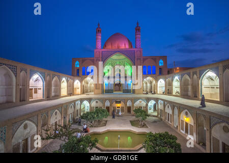 L'Iran Kashan,Ville,Masjed-e mosquée Agha Borzog Banque D'Images