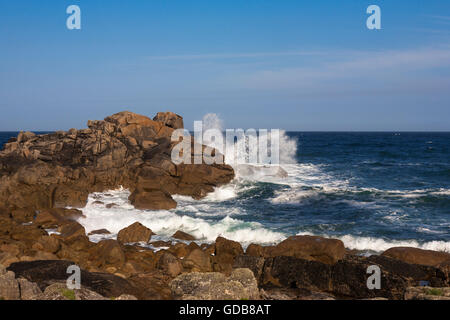 Épave de Porth et Grande-bretagne Rock, St Mary's, Îles Scilly, UK Banque D'Images