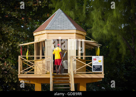 Les Petites Antilles La Barbade paroisse Saint Michael West indies Bridgetown capital plage côtière hêtre Brownes petit Carlisle Bay Banque D'Images