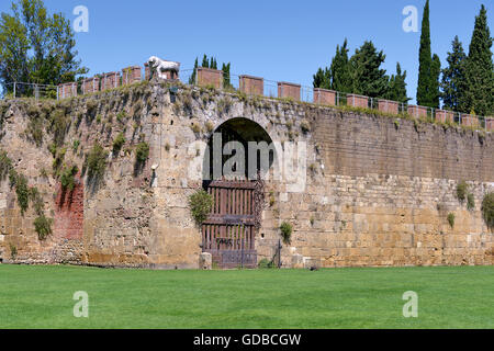 Remparts de la ville de Pise, est une ville de Toscane, Italie centrale, Banque D'Images