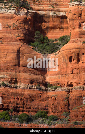 Courthouse Butte de Bell Rock Vista, Red Rock Scenic Byway, Coconino National Forest, Arizona Banque D'Images
