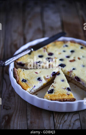 Tarte aux bleuets et au citron Banque D'Images