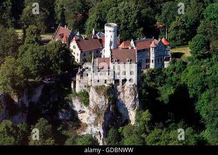 Château Lichtenstein, Baden Wurtemberg, Allemagne Banque D'Images