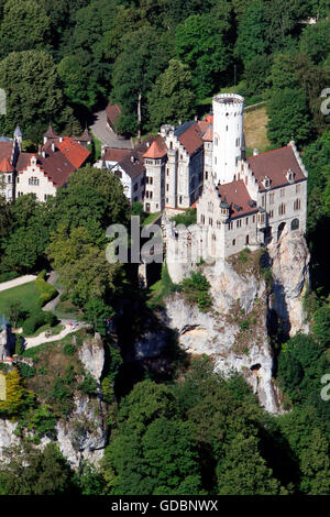 Château Lichtenstein, Baden Wurtemberg, Allemagne Banque D'Images