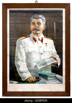 Staline, Joseph, 18.12.1878 - 5.3.1953, politicien soviétique (UCA), demi-longueur, peinture, vers 1946, Banque D'Images