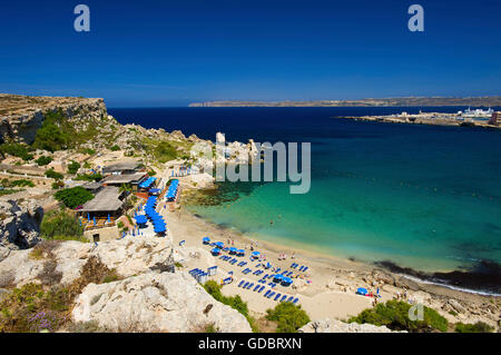 Bay Cirkewwa, Malte, Paradise Beach Banque D'Images