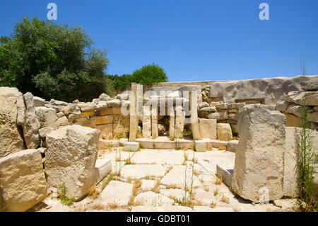 Temple de Tarxien, Malta Banque D'Images