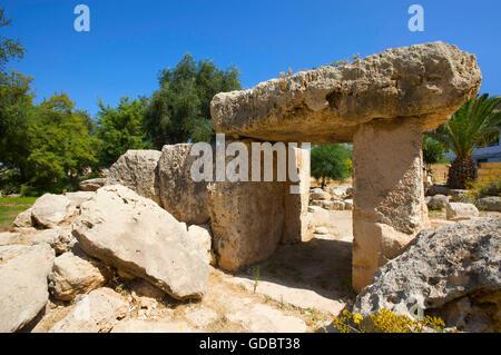 Tombe mégalithique à St pauls bay, Malte Banque D'Images