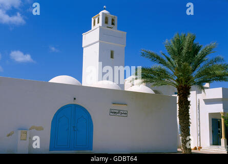 Mosquée de Guellala, l'île de Djerba, Tunisie Banque D'Images