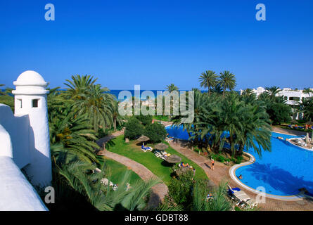 Hotel Odyssee Zarzis, Oasis, l'île de Djerba, Tunisie Banque D'Images