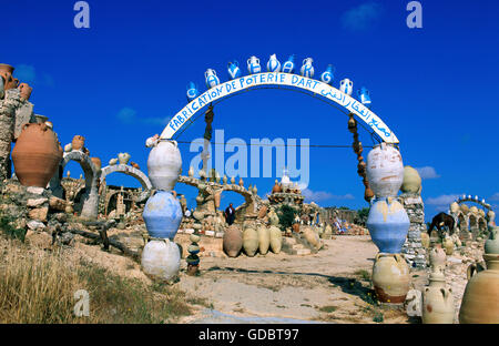 Céramique de Guellala, l'île de Djerba, Tunisie Banque D'Images