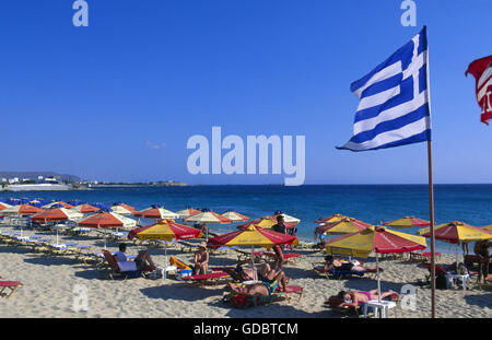Plage d'Agios Georgios, l'île de Naxos. Cyclades, Grèce Banque D'Images