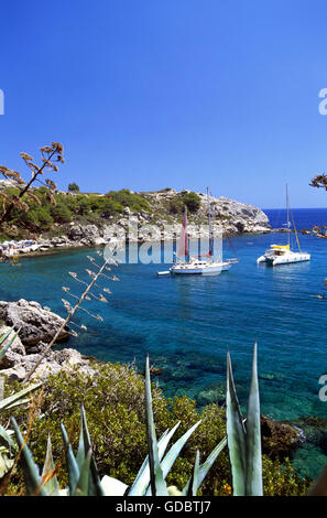 Ladiko Faliraki, à proximité de Plage de l'île de Rhodes, Dodécanèse, Grèce Banque D'Images