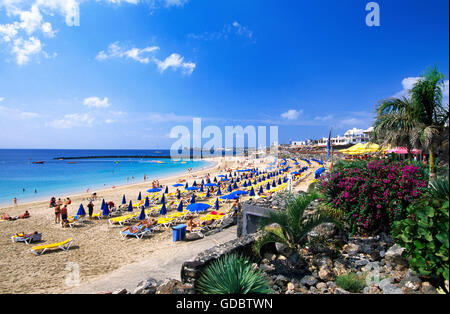 À proximité de Playa Dorada Playa Blanca, Lanzarote, îles Canaries, Espagne Banque D'Images