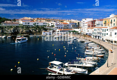 Harbour en Es Castell, Minorque, Iles Baléares, Espagne Banque D'Images