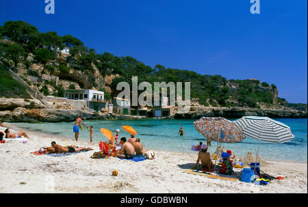 Cala Llombarts, Majorque, Îles Baléares, Espagne Banque D'Images