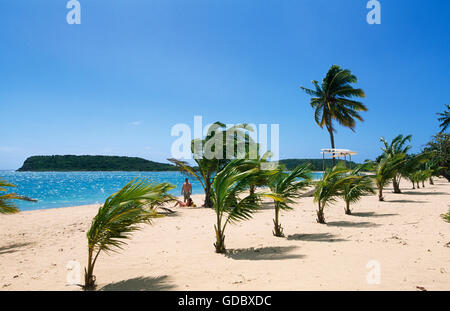 Sun Bay Beach sur l'île de Vieques, Puerto Rico, des Caraïbes Banque D'Images