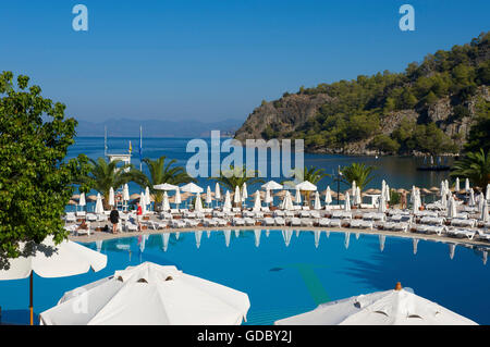 À proximité de l'Hôtel Club Hillside, Fethiye, Turquie côte égéenne turque Banque D'Images