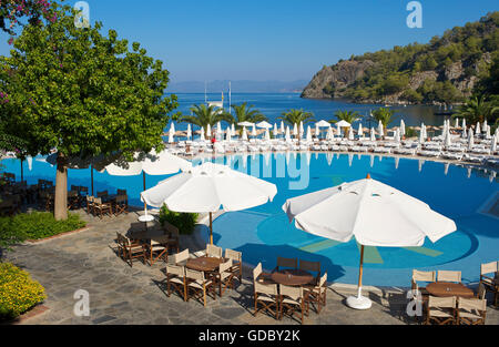 À proximité de l'Hôtel Club Hillside, Fethiye, Turquie côte égéenne turque Banque D'Images