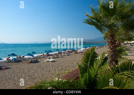 Plage de Calis, Fethiye, Turquie, Côte égéenne turque Banque D'Images