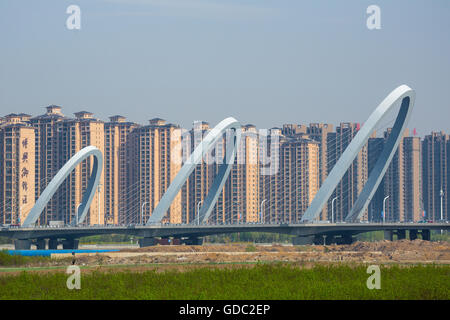 La Chine, Province du Shanxi, Daton Nanmiaowa,Ville,Quartier Nouveau pont Banque D'Images