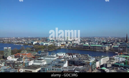 Hambourg,vue sur la ville Banque D'Images