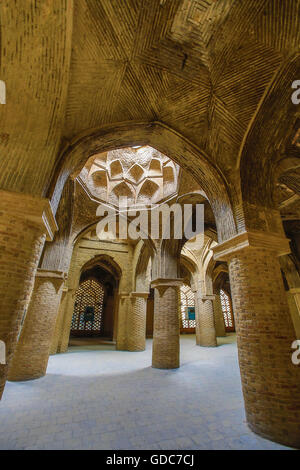 L'Iran Ispahan,Ville,Masjed-e Jame (Mosquée du Vendredi),l'UNESCO world heritage,salle de prière, Banque D'Images