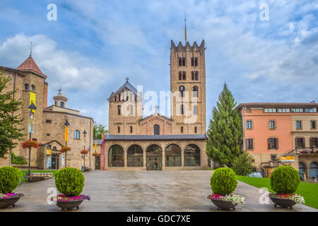 Espagne,Catalogne,Girona Province Ripoll,Ville,monastère Santa Maria de Ripoll, 7e siècle Banque D'Images